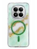 Onegif Xiaomi Redmi Note 15 Pro Plus 5G Lotus Simli Magsafe Kapak - Yeşil