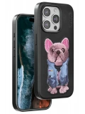 Venco Apple iPhone 14 Pro Max Cute Desenli Kapak - Siyah