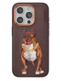 Venco Apple iPhone 14 Pro Max Perma Desenli Kapak - Kahverengi