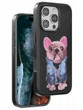 Venco Apple iPhone 16 Pro Cute Desenli Kapak - Siyah