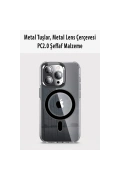 Apple iPhone 14 Pro Kılıf Crystal Magsafe Kapak