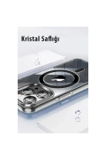 Apple iPhone 15 Pro Max Kılıf Crystal Magsafe Kapak