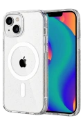 KILIFINI SEÇ - Apple iPhone 14 Combo Simli Magsafe Kapak - Şeffaf