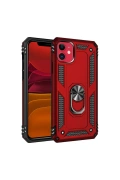 Newface Apple iPhone 11 Kılıf Sofya Yüzüklü Silikon Kapak