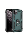 Newface Apple iPhone 11 Pro Max Kılıf Sofya Yüzüklü Silikon Kapak
