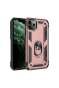 Newface Apple iPhone 11 Pro Max Kılıf Sofya Yüzüklü Silikon Kapak