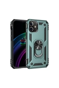 Newface Apple iPhone 12 Mini Kılıf Sofya Yüzüklü Silikon Kapak