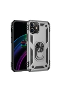 Newface Apple iPhone 12 Mini Kılıf Sofya Yüzüklü Silikon Kapak