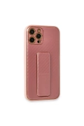 Newface Apple iPhone 12 Pro Kılıf Coco Karbon Standlı Kapak