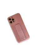 Newface Apple iPhone 12 Pro Max Kılıf Coco Karbon Standlı Kapak