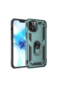 Newface Apple iPhone 12 Pro Max Kılıf Sofya Yüzüklü Silikon Kapak