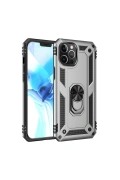 Newface Apple iPhone 12 Pro Max Kılıf Sofya Yüzüklü Silikon Kapak