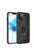 Newface Apple iPhone 12 Pro Max Kılıf Sofya Yüzüklü Silikon Kapak