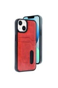 KILIFINI SEÇ - Apple iPhone 15 Sara Kartvizitli Deri Kılıf