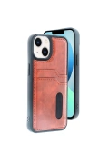 KILIFINI SEÇ - Apple iPhone 15 Sara Kartvizitli Deri Kılıf