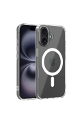 Newface Apple iPhone 16 Combo Sert Şeffaf Magsafe Kapak - Şeffaf