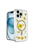KILIFINI SEÇ - Apple iPhone 16 Pro Max Kılıf Daisy Simli Magsafe Kapak