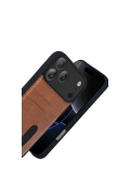 Newface Apple iPhone 17 Pro Max Sara Kartvizitli Deri Kılıf