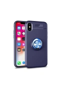 Newface Apple iPhone XS Max Kılıf Range Yüzüklü Silikon
