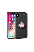 Newface Apple iPhone XS Max Kılıf Range Yüzüklü Silikon