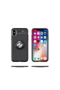 Newface Apple iPhone XS Max Kılıf Range Yüzüklü Silikon