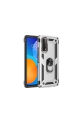 KILIFINI SEÇ - Huawei P Smart 2021 Kılıf Sofya Yüzüklü Silikon Kapak