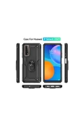 KILIFINI SEÇ - Huawei P Smart 2021 Kılıf Sofya Yüzüklü Silikon Kapak