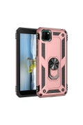 Newface Huawei Y5P Kılıf Sofya Yüzüklü Silikon Kapak