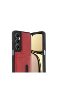 Newface Realme C65 Sara Kartvizitli Deri Kılıf