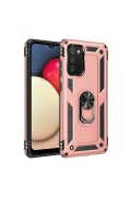 Newface Samsung Galaxy A03S Kılıf Sofya Yüzüklü Silikon Kapak