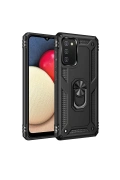 Newface Samsung Galaxy A03S Kılıf Sofya Yüzüklü Silikon Kapak