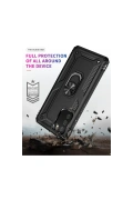 Newface Samsung Galaxy A03S Kılıf Sofya Yüzüklü Silikon Kapak