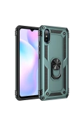 Newface Xiaomi Redmi 9A Kılıf Sofya Yüzüklü Silikon Kapak