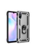 Newface Xiaomi Redmi 9A Kılıf Sofya Yüzüklü Silikon Kapak