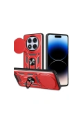 Newface Xiaomi Redmi Note 14 Pro Plus Kılıf Pars Lens Yüzüklü Silikon