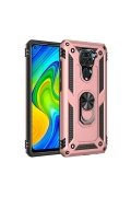 Newface Xiaomi Redmi Note 9 Kılıf Sofya Yüzüklü Silikon Kapak