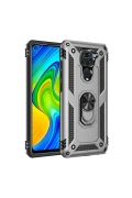 Newface Xiaomi Redmi Note 9 Kılıf Sofya Yüzüklü Silikon Kapak