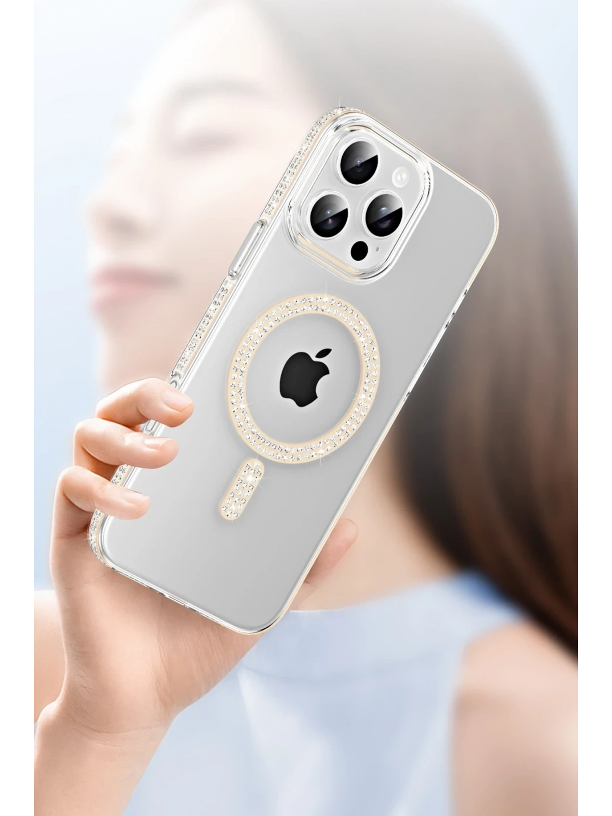 Joko Apple iPhone 14 Move Taşlı Magsafe Kapak - Mavi