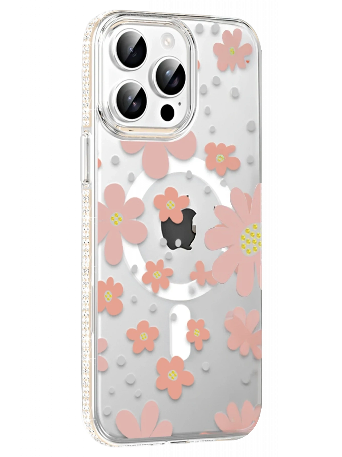 Joko Apple iPhone 14 Pro Max Floral Magsafe Kapak - Pembe