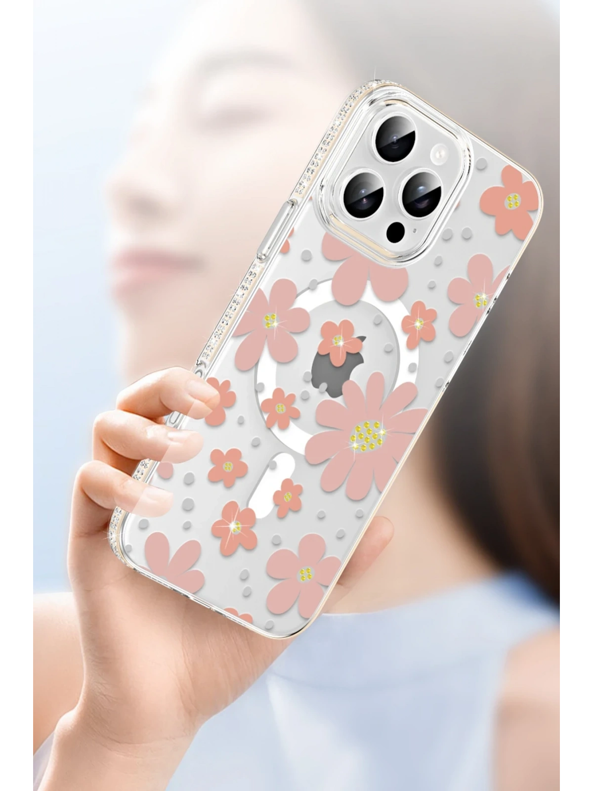 Joko Apple iPhone 14 Pro Max Floral Magsafe Kapak - Sarı