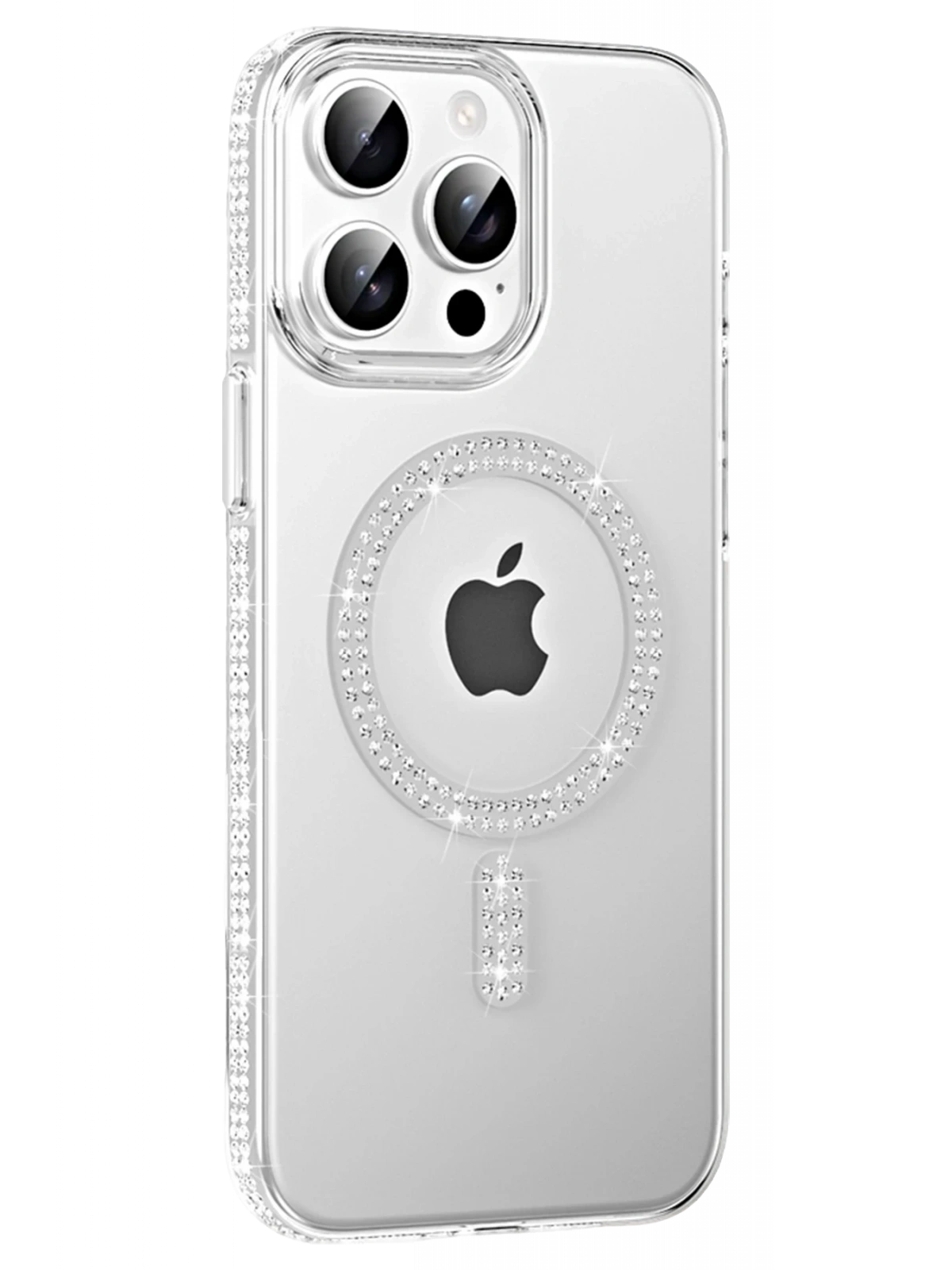 Joko Apple iPhone 14 Pro Max Move Taşlı Magsafe Kapak - Gümüş