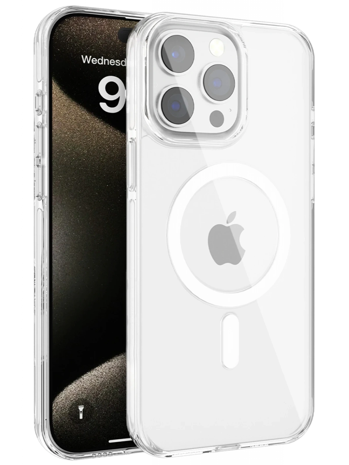 Joko Apple iPhone 15 Pro Gleam PC Sert Magsafe Kılıf - Şeffaf