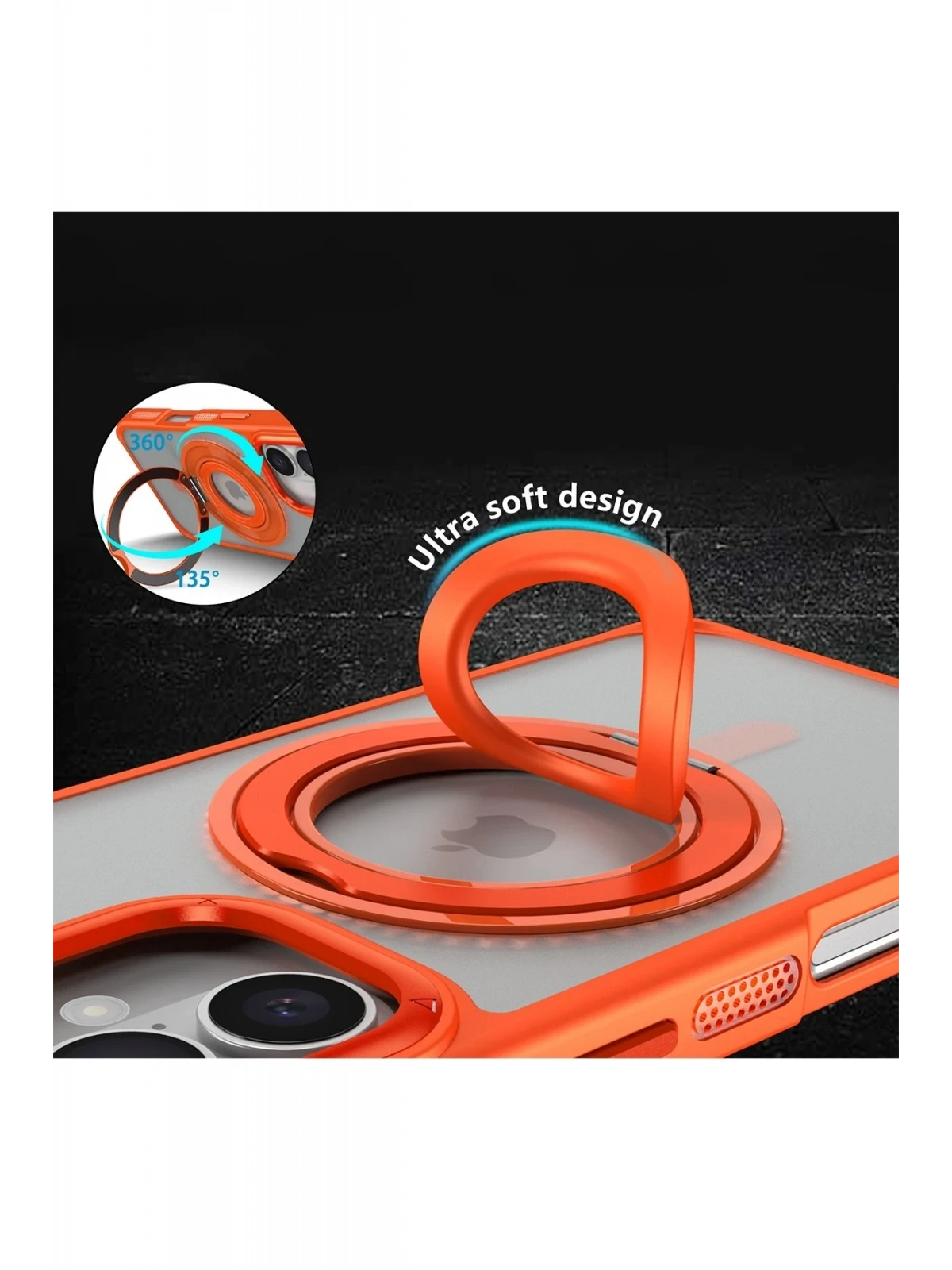 Joko Apple iPhone 16 Banza Magsafe Standlı Kapak - Pembe
