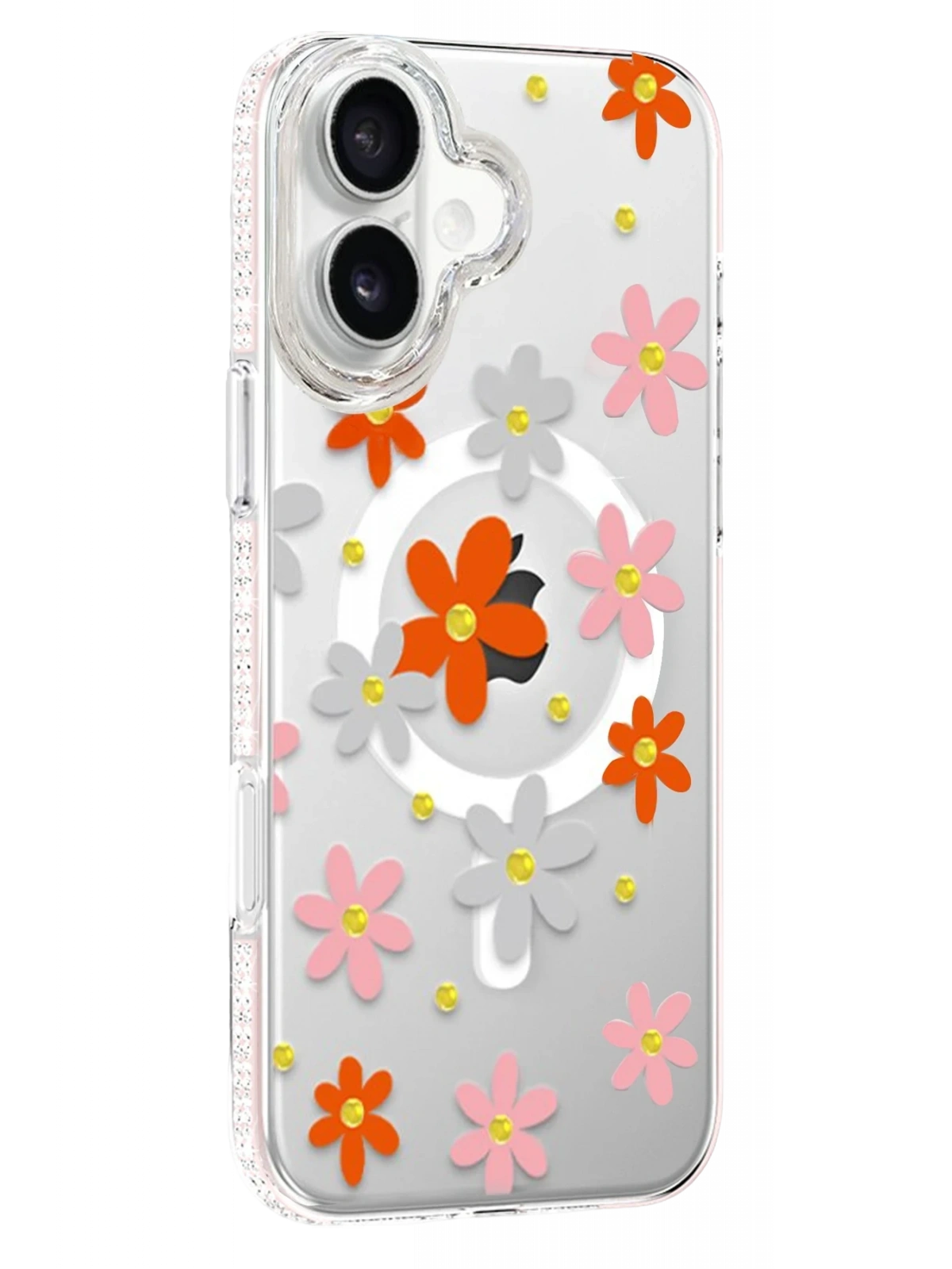 Joko Apple iPhone 16 Floral Magsafe Kapak - Turuncu