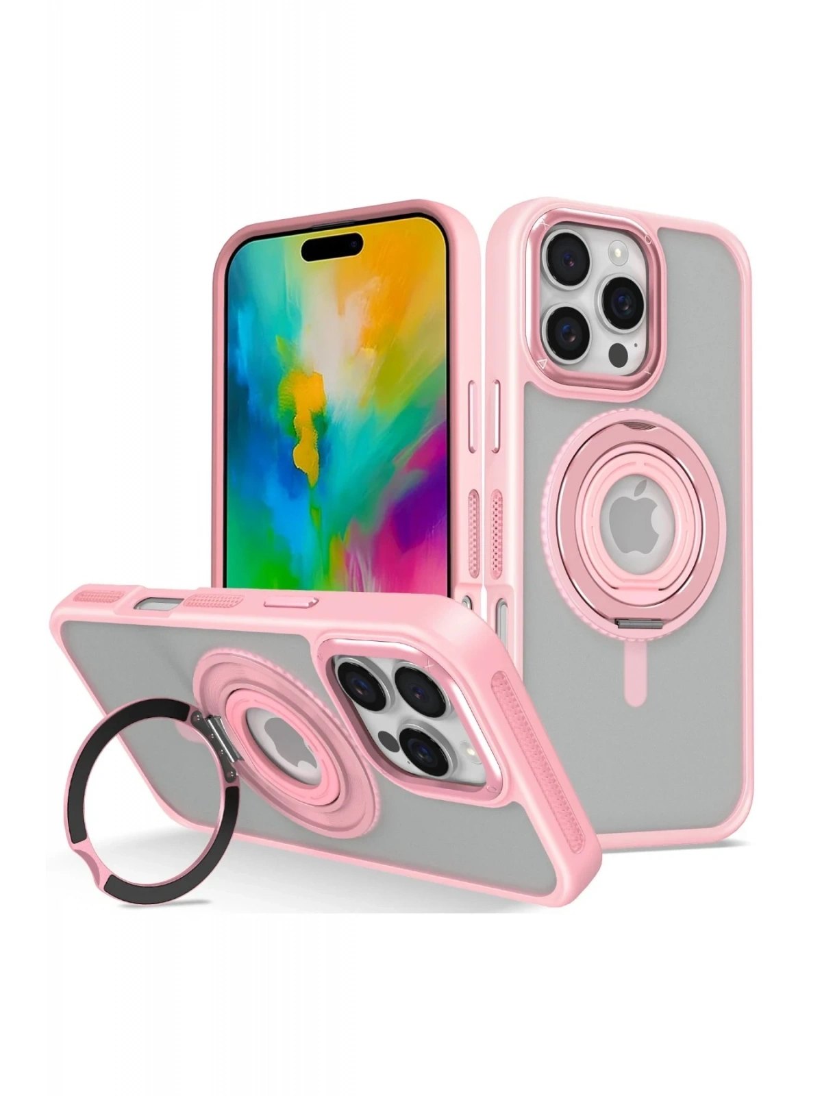 Joko Apple iPhone 16 Pro Banza Magsafe Standlı Kapak - Pembe