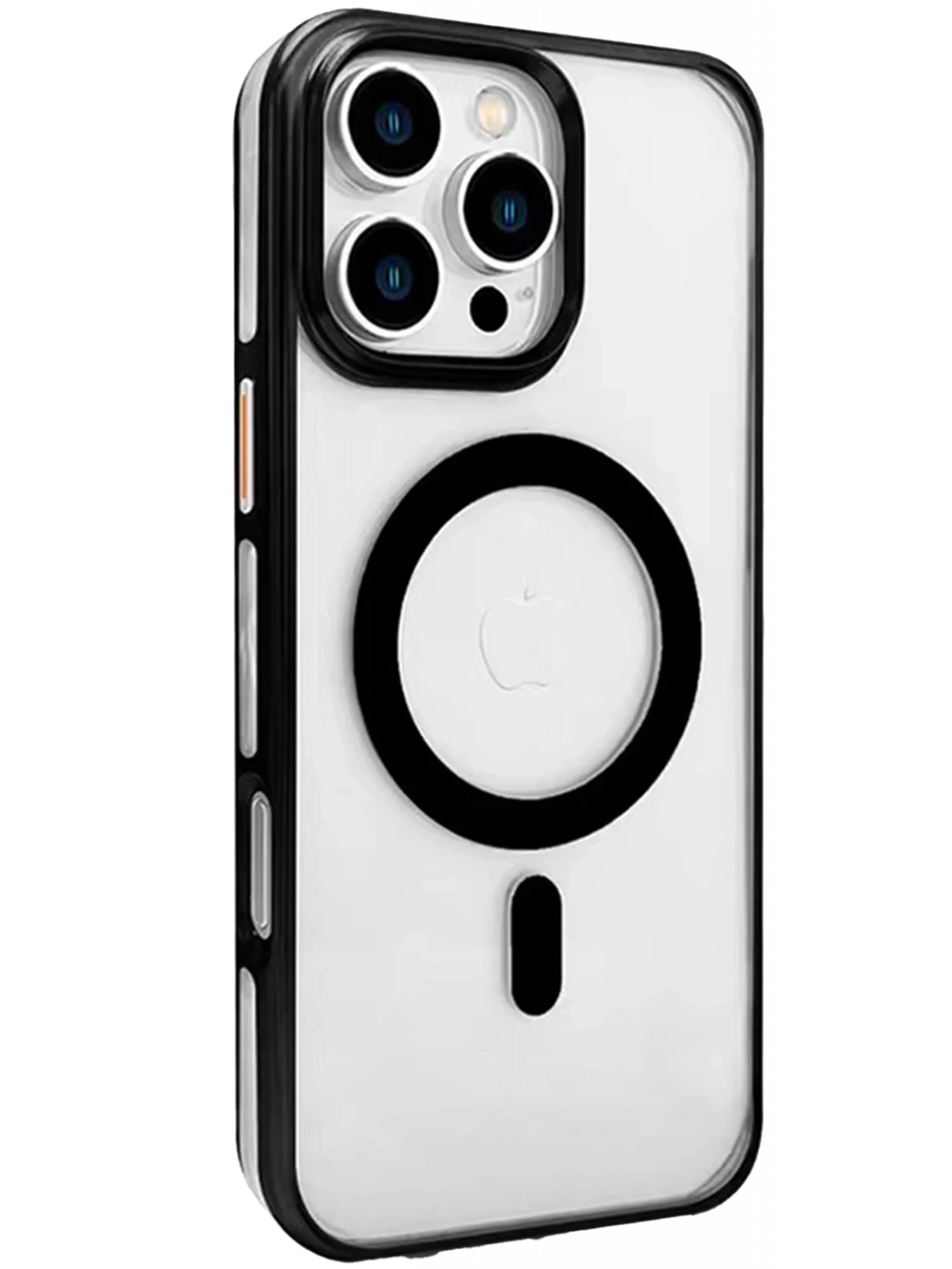 Joko Apple iPhone 16 Pro Max Gleam PC Sert Magsafe Kılıf - Şeffaf-Siyah