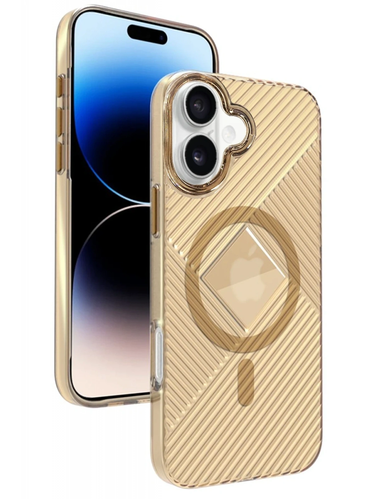 Joko Apple iPhone 16 Stella PC Sert Magsafe Kılıf - Gold
