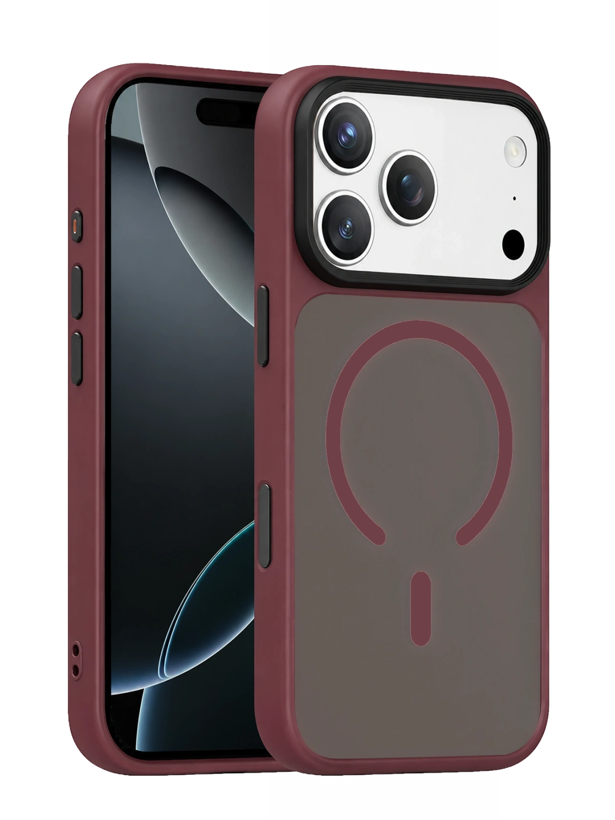 Joko Apple iPhone 18 Pro Max Megane Magsafe Kapak - Bordo