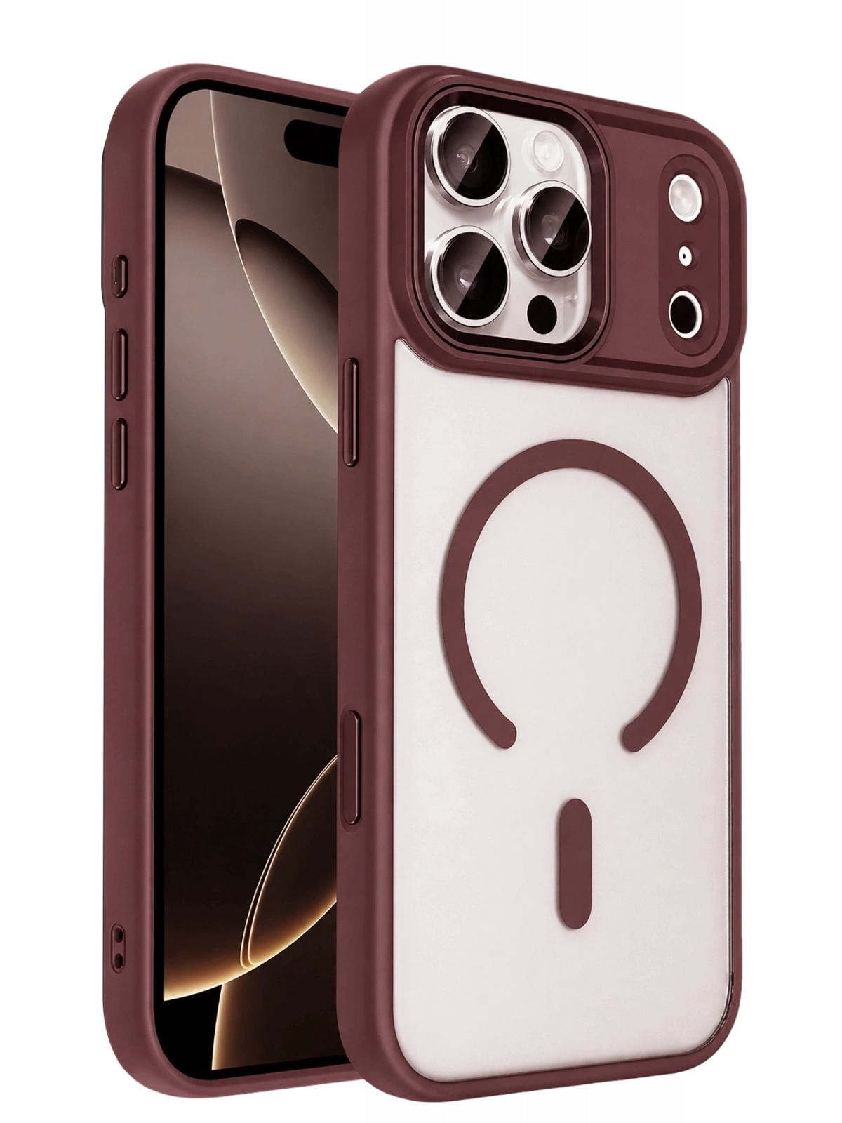 Joko Apple iPhone 18 Pro Max Terea Magsafe Kapak - Bordo