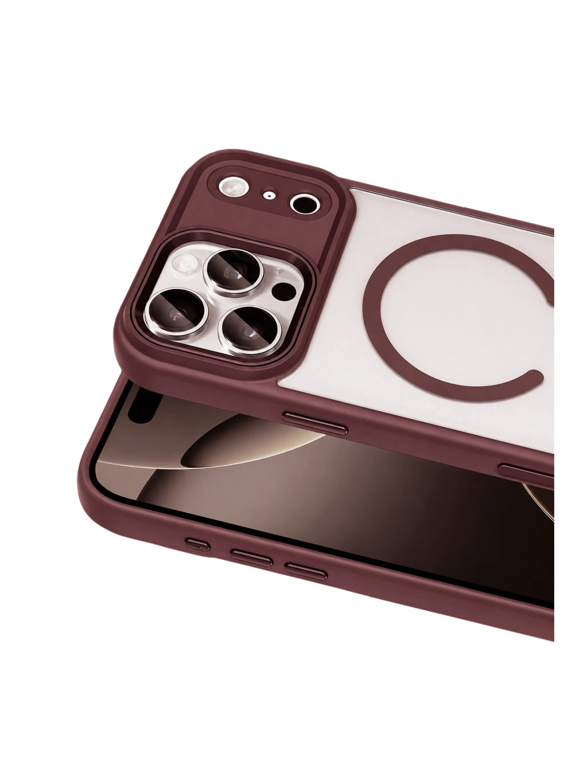 Joko Apple iPhone 18 Pro Terea Magsafe Kapak - Bordo